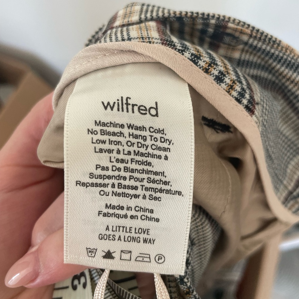 Wilfred Tie Front Plaid Pant - Picture 12 of 12